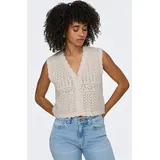 Only ONLIRINA V-NECK BUTTON VEST KNT NOOS Beige XL