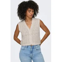 Only ONLIRINA V-NECK BUTTON VEST KNT NOOS Beige XL
