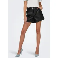 Only Damen ONLIZARA HW FAUX LEATHER PNT Shorts Black, XL - XL