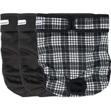 Petsweare Wasserdicht Saugfähigkeit Waschbare Robuste Wiederverwendbare Hundewindeln Läufigkeitshose Inkontinenzunterlage für Weiblichen Welpe und Hündinnen 3 Pack (Medium, Schwarz)