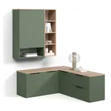 livinity® Wohnwand, Piave Grün, 5 Teile