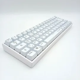 THE G-LAB Keyz Titanium 65% RGB/Filaire/Blanc (DE, Kabelgebunden), Tastatur, Weiss