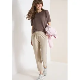 Cecil Mid Waist Slim Leg Hose Casual Fit Beige XXL