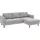 Home Affaire Eckcouch Cord 2-Sitzer Grau