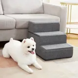 Famanu Hundetreppe - Schockabsorbierender Schaum - Hohe Stabilität - Antirutsch, abnehmbarer und waschbarer Bezug