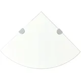 Fangmaliuyun Eckregal Glas 35 x 35 cm Transparent Hartglas 8 mm 15 kg Tragkraft 2er Set Moderne Wandboards für Wohnzimmer Küche Bad Schweberegale