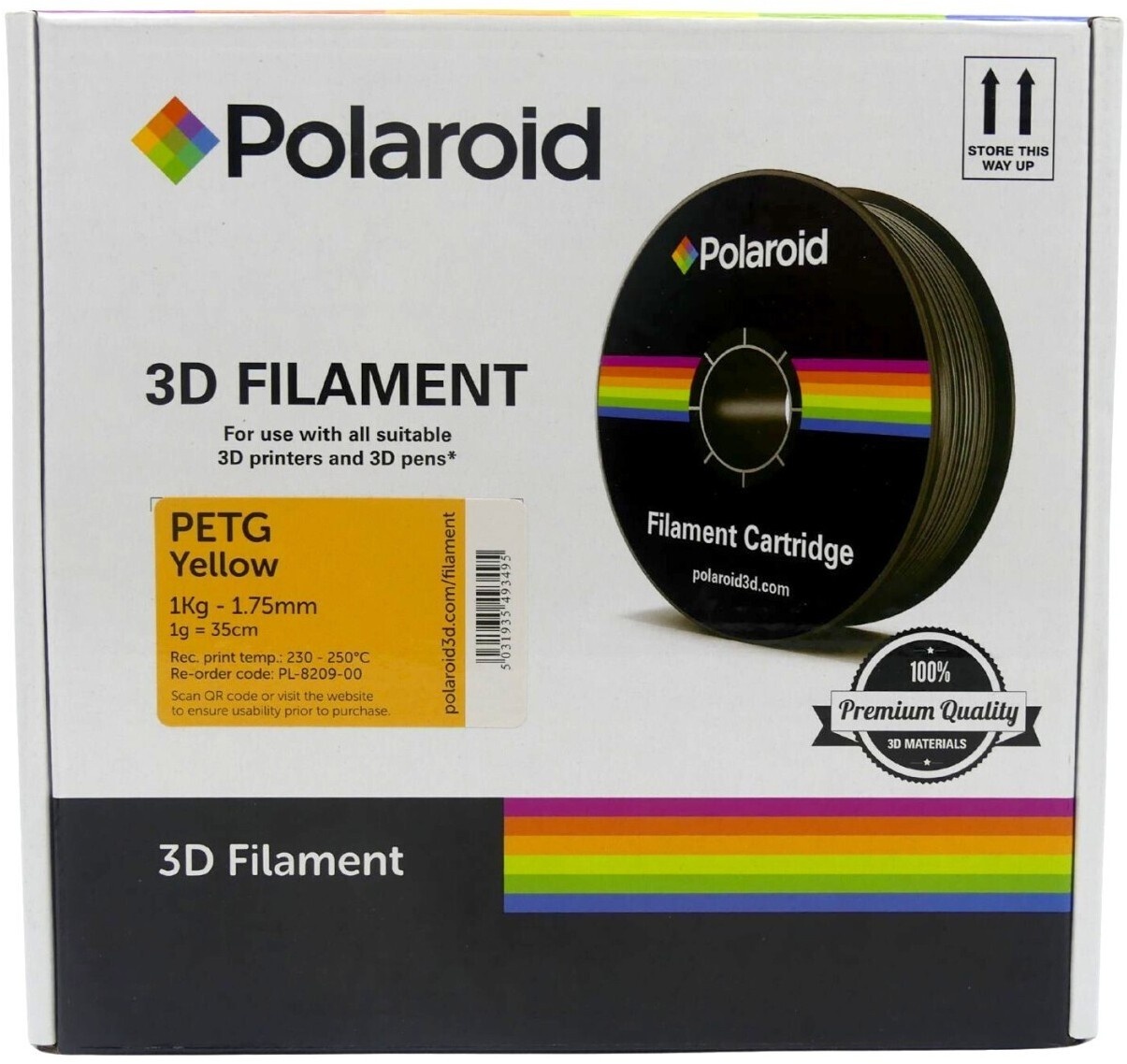 Polaroid Filament yellow PETG PL-8209-00 Kassette 1,75 mm 1 kg
