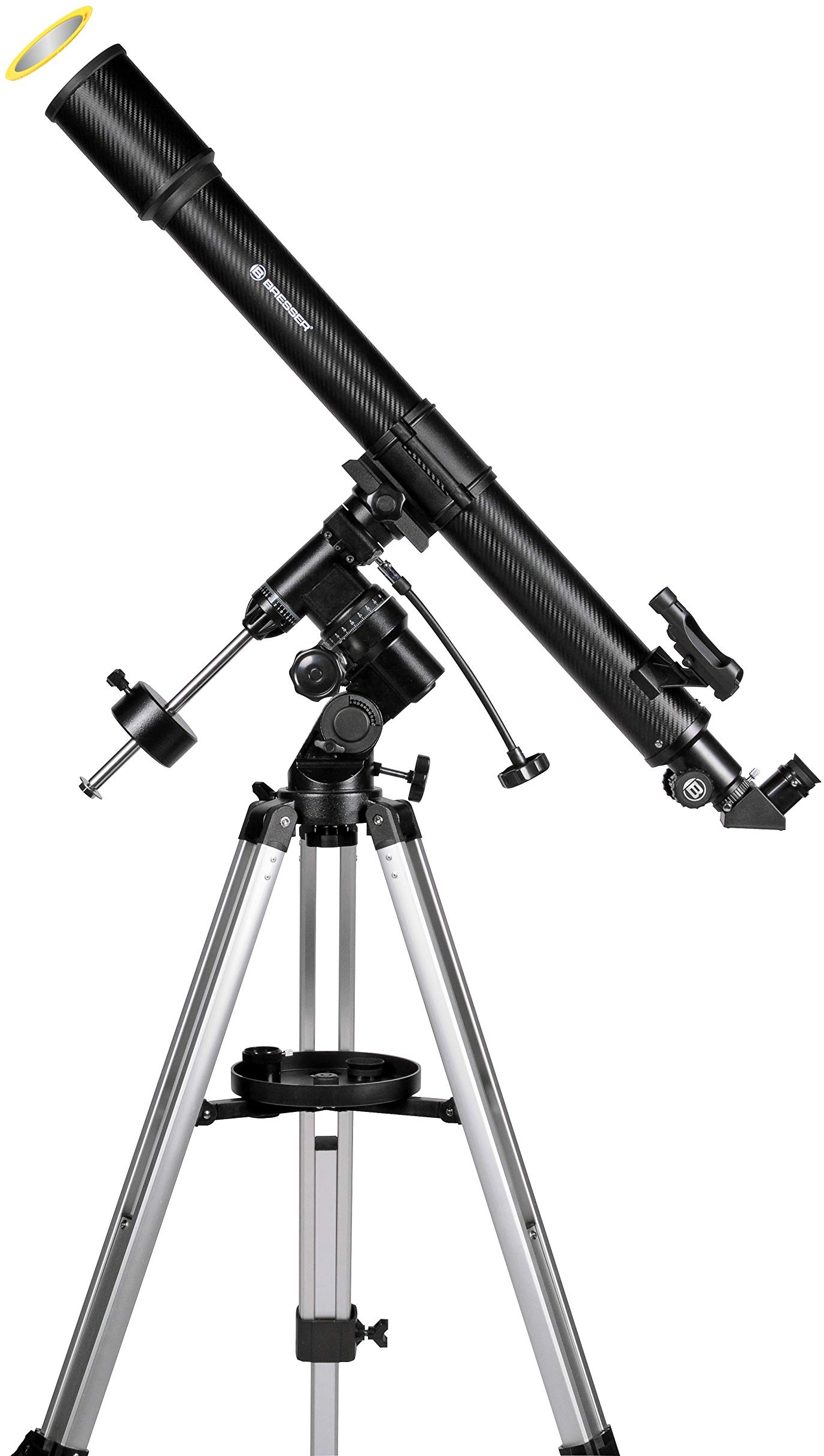Bresser Optics Lyra 70/900 EQ-SKY Refractor 675 x Black – Telescopes (99 cm, 6.55 kg, 8 cm, Aluminium)