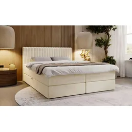 GRAINGOLD Boxbett mit Stauraum ¦ beige ¦ Maße (cm): B: 205 H: 105