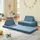 [en.casa] Kindersofa Norhulta 150 x 66 x 46 cm Cord blau