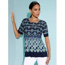 CREATION L Mesh-Shirt Blau 36