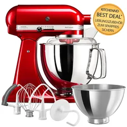 KitchenAid Artisan Küchenmaschine 4,8L 5KSM175 Liebesapfelrot Zubehöraktion*
