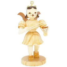 BLANK Kunsthandwerk Kurzrockengel mit Psalter, Natur - 6,6 cm