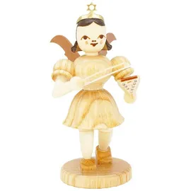 BLANK Kunsthandwerk Kurzrockengel mit Psalter, Natur - 6,6 cm