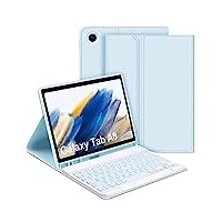 GOOJODOQ für Samsung Galaxy Tab A8 10,5" 2022 Tastatur Hülle, QWERTZ Abnehmbare Tastatur mit Schutzhülle für Galaxy Tab A8 10,5 Zoll 2022 (SM-X200/X205/X207), Blau