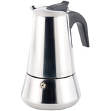 Cucina di Modena Edelstahl-Espressokocher für 6 Tassen, für Induktion, Gas, Ceran