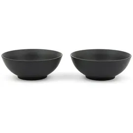 Hanseküche Pastateller 2er Set - Spaghetti Teller für 2 Personen, Steingut Geschirrset für Nudeln, Bowl, spülmaschinenfest, handgefertigte Pastaschale, Pasta-Schüssel, Nudelteller (2, Rund)