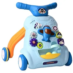 Lorelli Lauflernwagen Space Musik Licht zwei Bälle verschiedene Formen Zahnräder blau