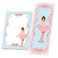 Junapack 12 Lesezeichen + 12 Mini-Notizblöcke (A7-Format) Ballerina Mitgebsel