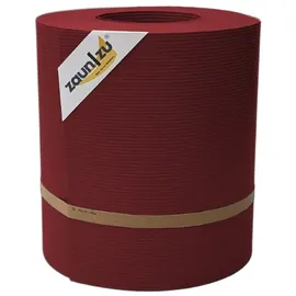 zaunzu® Sichtschutzstreifen Rille Maxi 26 m x 24 cm Bordeauxrot Metall