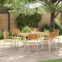 vidaXL Garten Essset 7-tlg. Braun