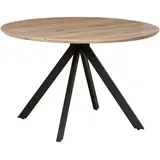 Livetastic Esstisch, Natur, Metall, Holzwerkstoff, rund, Flachrohr, 120x76x120 cm, Esszimmer, Tische, Esstische, Esstische rund