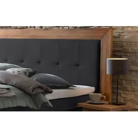 Hasena Boxspringbett 140-180 cm Braun / Anthrazit, Liegefläche:140 x 200 cm, Topper:Agrea-Topper