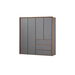 Playboy Kleiderschrank  Victoria , grau , Maße (cm): B: 200 H: 212 T: 67