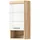 inn.furn Hängeschrank Weiß Hochglanz Eiche 37 cm, Badschrank Mambo