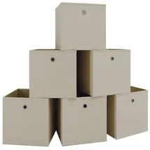 VCM 6er Set Faltbox Klappbox Boxas - Weiß