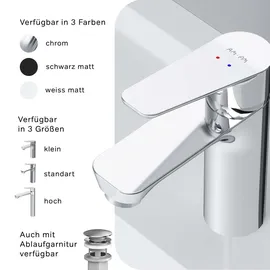 AM.PM Wasserhahn Bad Chrom Waschtischarmatur Bad Armatur Mischbatterie Waschbeckenarmatur Einhebelmischer Badezimmer