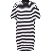 URBAN CLASSICS Oversized Striped Tee Dress, lässiges T-Shirt-Kleid für Frauen, white/black, M