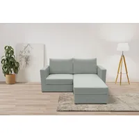 2-Sitzer DOMO COLLECTION "800015, als Sitzmöbel oder Schlafgelegenheit nutzbar, Schlafsofa", grau (hellgrau), B:178cm H:90cm T:80cm, 100% Polyester, Sofas, Sitzfläche mit Federkern, inkl. 2 Rückenkissen
