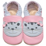 HOBEA-Germany Krabbelschuhe für Jungs und Mädchen in verschiedenen Designs (16/17 EU, Katze rosa 1 St