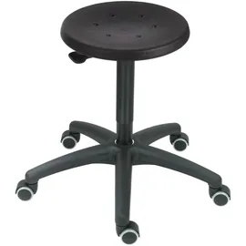 Stier Arbeitshocker PU Schwarz