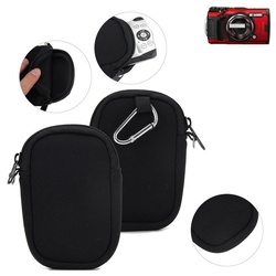 K-S-Trade Kameratasche für Olympus TOUGH TG-6, Kameratasche Schutz-Hülle Kompaktkamera Tasche Travelbag sleeve schwarz