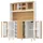 modfu Buffetschrank 120 x 40 x 170 cm Weiß