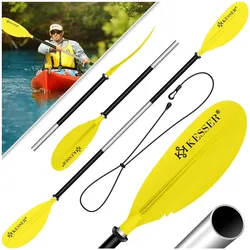 KESSER® Paddle Doppelpaddel - 4-teilig für Kanu Kayak SUP Stand-Up Paddling Board Stechpaddel, 228cm Aluminum Super Leicht für Schlauchboot, Stand Up Paddel Kajakfahren Surfboard Boot
