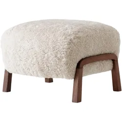 &Tradition Wulff ATD3 Pouf, walnuss geölt / sheepskin moonlight
