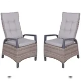 deluke AACHEN Gartenstuhl 67 x 60 x 112 cm braun 2 St.