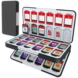 luxuskollektion Nintendo Switch Game Card Case 48 Slots Schwarz