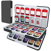 luxuskollektion Nintendo Switch Game Card Case 48 Slots Schwarz