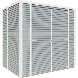 Bertilo Gerätehaus Box 2 - 18 mm grau Box 2: 208 x 157 cm