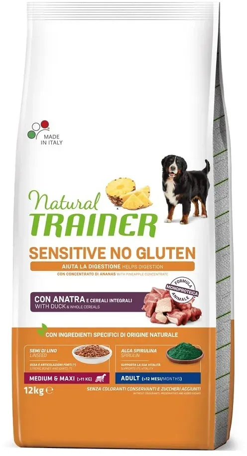 TRAINER Natural Sensitive No Gluten Medium Maxi Adult mit Ente 12kg