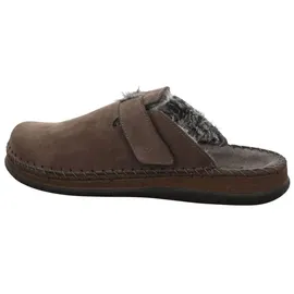 ROHDE Herren Pantoffel Hausschuh Leder Warmfutter Alassio 6790, Größe:47 EU, Farbe:Braun