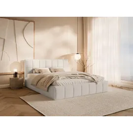 FEDVE Polsterbett, Weiß, Textil, 140x200 cm, Schlafzimmer, Betten, Polsterbetten