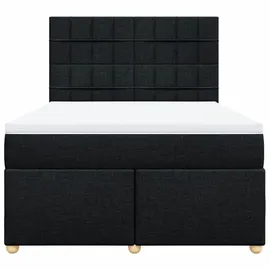 vidaXL Boxspringbett 140 x 200 cm Schwarz