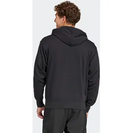 adidas Essentials 3-Streifen French Terry Kapuzenpullover Black / White L