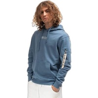 Alpha Industries Organics EMB Hoody Kapuzensweat für Herren Organic Petrol