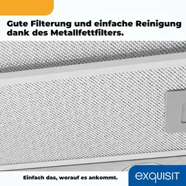 Exquisit FSH 61-8 C Flachschirmhaube 59,5 cm Weiß